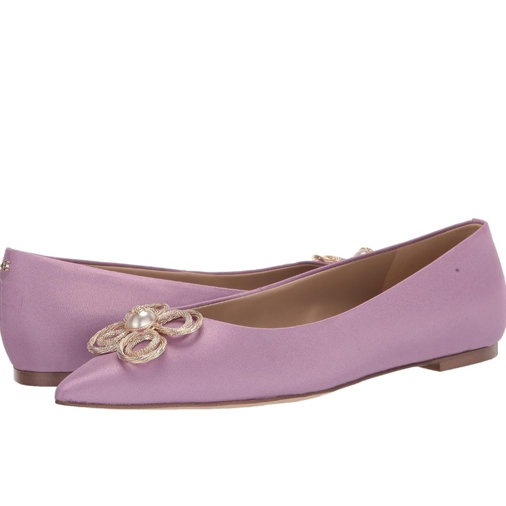 Sam Edelman Lavender Flats with Floral Detail